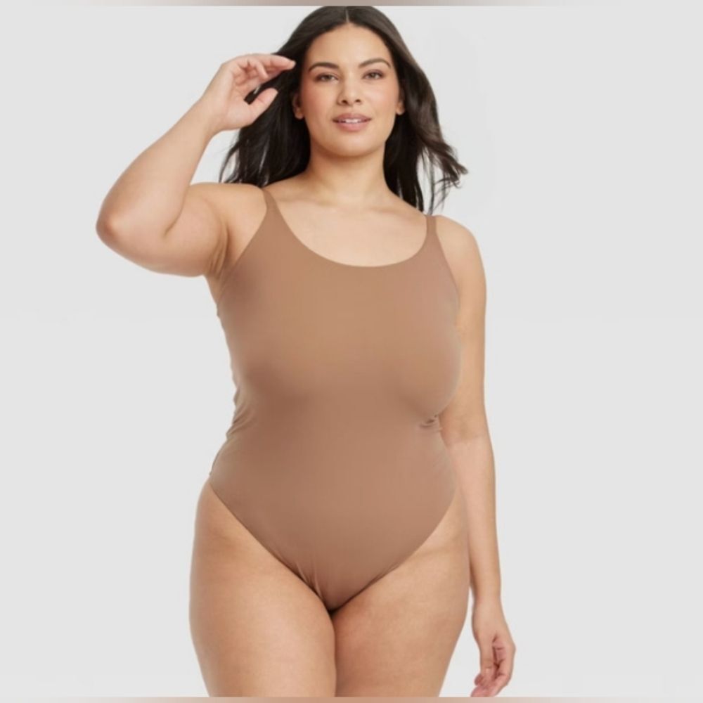 New Auden Cami Bodysuit XXL Brown 4 - Way Stretch